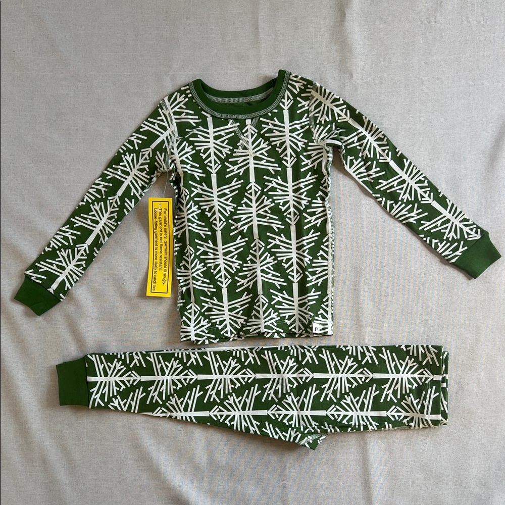 Pact organic cotton unisex kids Birch Trees Pajama Set